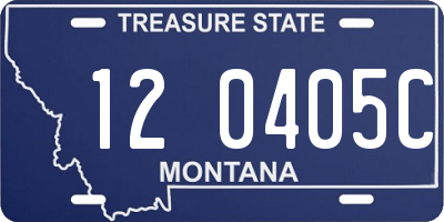 MT license plate 120405C