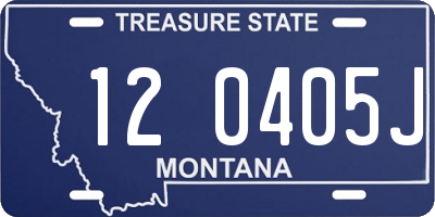 MT license plate 120405J