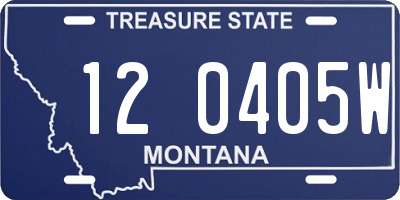 MT license plate 120405W