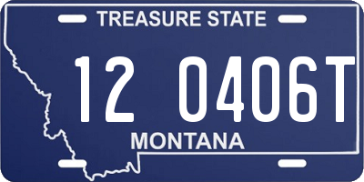 MT license plate 120406T