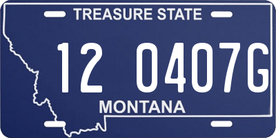 MT license plate 120407G