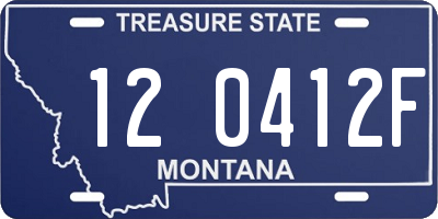 MT license plate 120412F