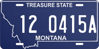 MT license plate 120415A