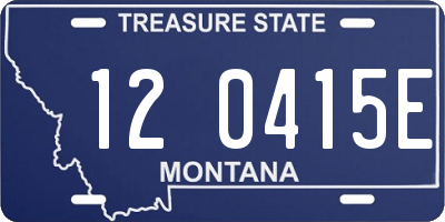 MT license plate 120415E