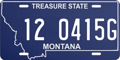 MT license plate 120415G