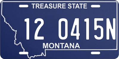 MT license plate 120415N