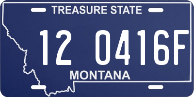 MT license plate 120416F