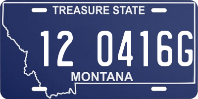 MT license plate 120416G