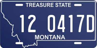 MT license plate 120417D