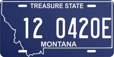 MT license plate 120420E