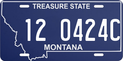 MT license plate 120424C