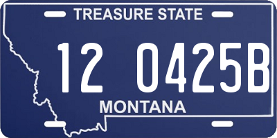 MT license plate 120425B