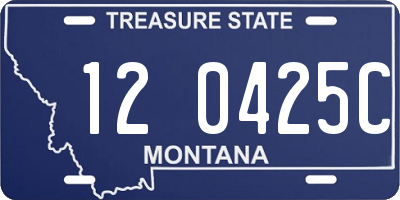 MT license plate 120425C