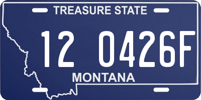 MT license plate 120426F