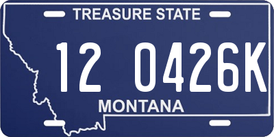 MT license plate 120426K