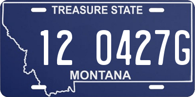 MT license plate 120427G