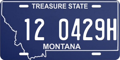 MT license plate 120429H