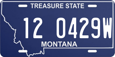 MT license plate 120429W