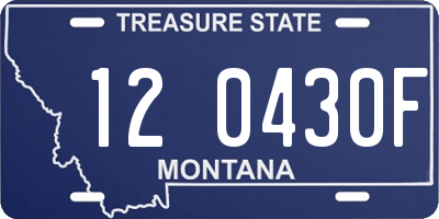 MT license plate 120430F