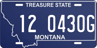 MT license plate 120430G