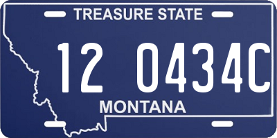 MT license plate 120434C