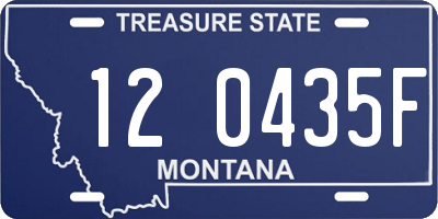 MT license plate 120435F