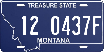 MT license plate 120437F