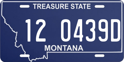 MT license plate 120439D