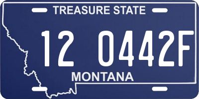 MT license plate 120442F