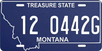 MT license plate 120442G