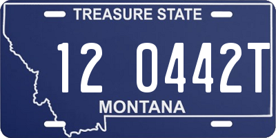 MT license plate 120442T
