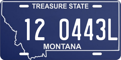 MT license plate 120443L