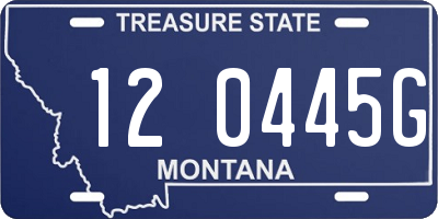 MT license plate 120445G