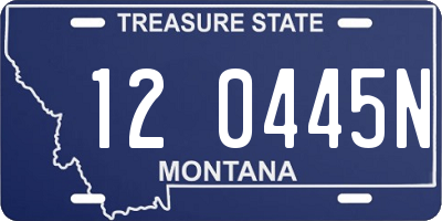 MT license plate 120445N