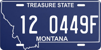 MT license plate 120449F