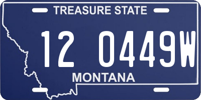 MT license plate 120449W