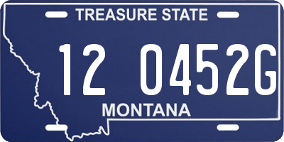 MT license plate 120452G