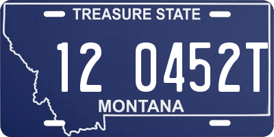 MT license plate 120452T