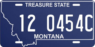 MT license plate 120454C