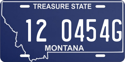 MT license plate 120454G
