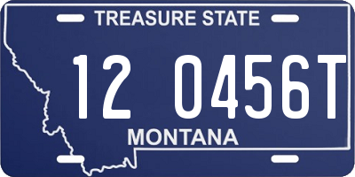 MT license plate 120456T