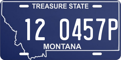 MT license plate 120457P