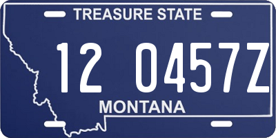 MT license plate 120457Z