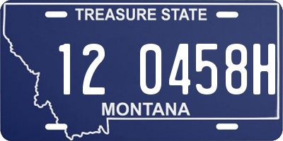 MT license plate 120458H