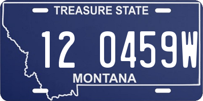 MT license plate 120459W