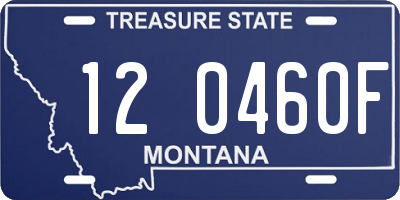 MT license plate 120460F