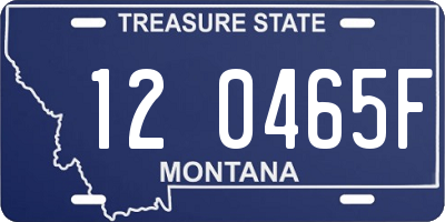 MT license plate 120465F