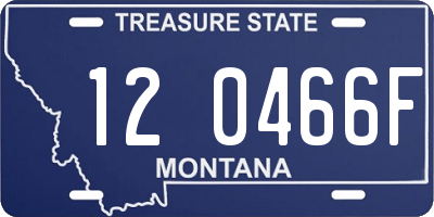 MT license plate 120466F