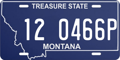 MT license plate 120466P
