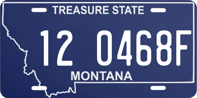 MT license plate 120468F